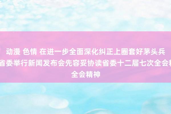 动漫 色情 在进一步全面深化纠正上圈套好茅头兵——省委举行新闻发布会先容妥协读省委十二届七次全会精神